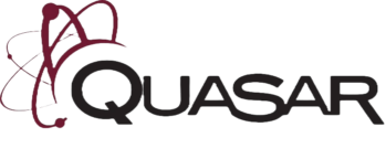 Quasar Logo with red atomic q